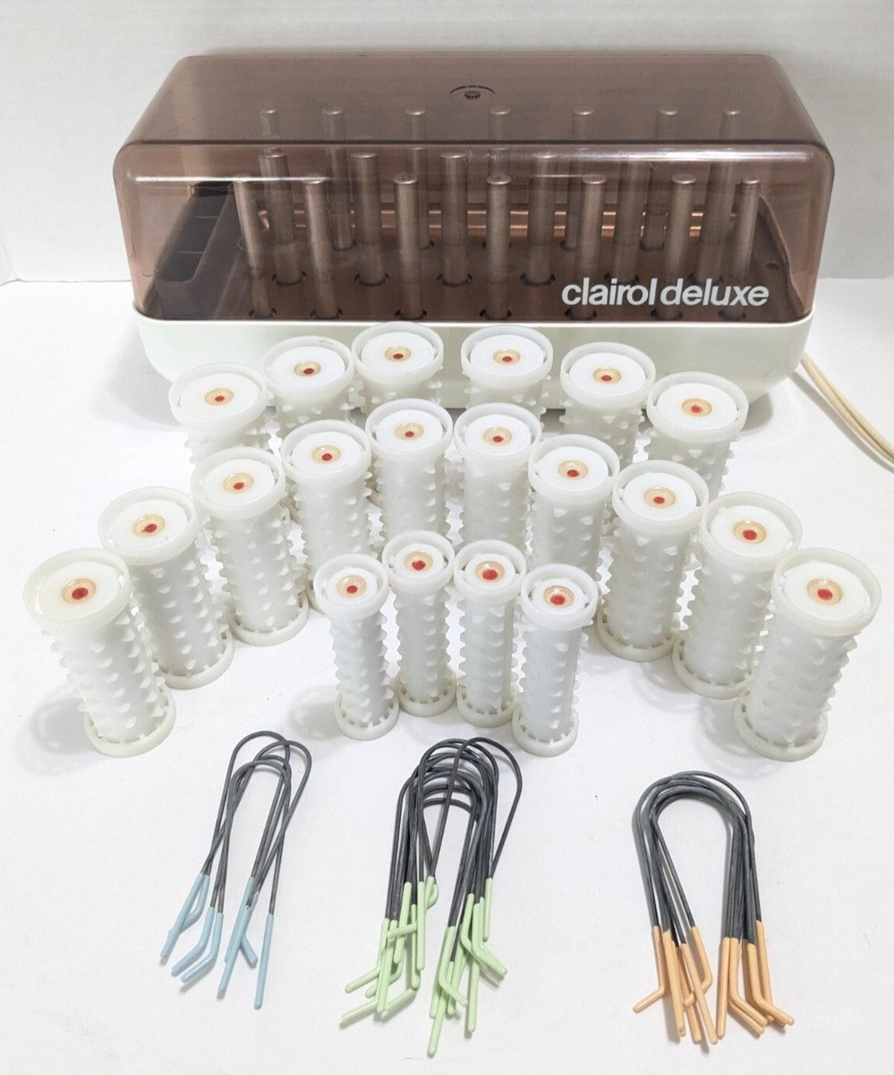 vintage hot roller set with all the accessories