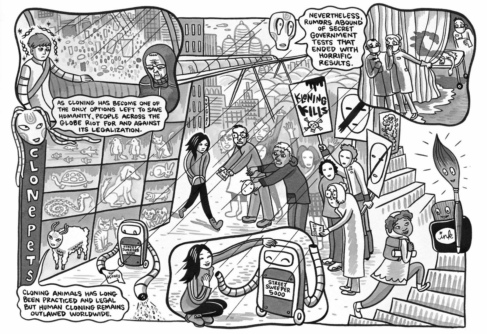 A page from Fiona Smyth's graphic novel 'Never Weres'