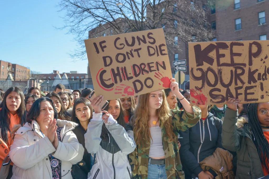 Protest signs at the March For Our Lives protest.
