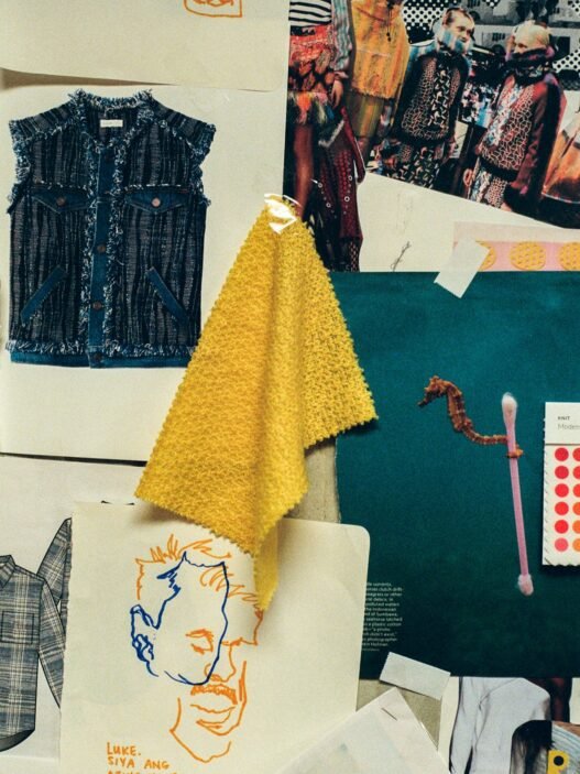 A look board in a sewing studio