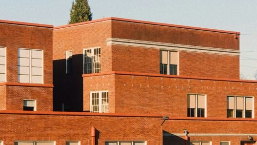 The outside facade of a school.
